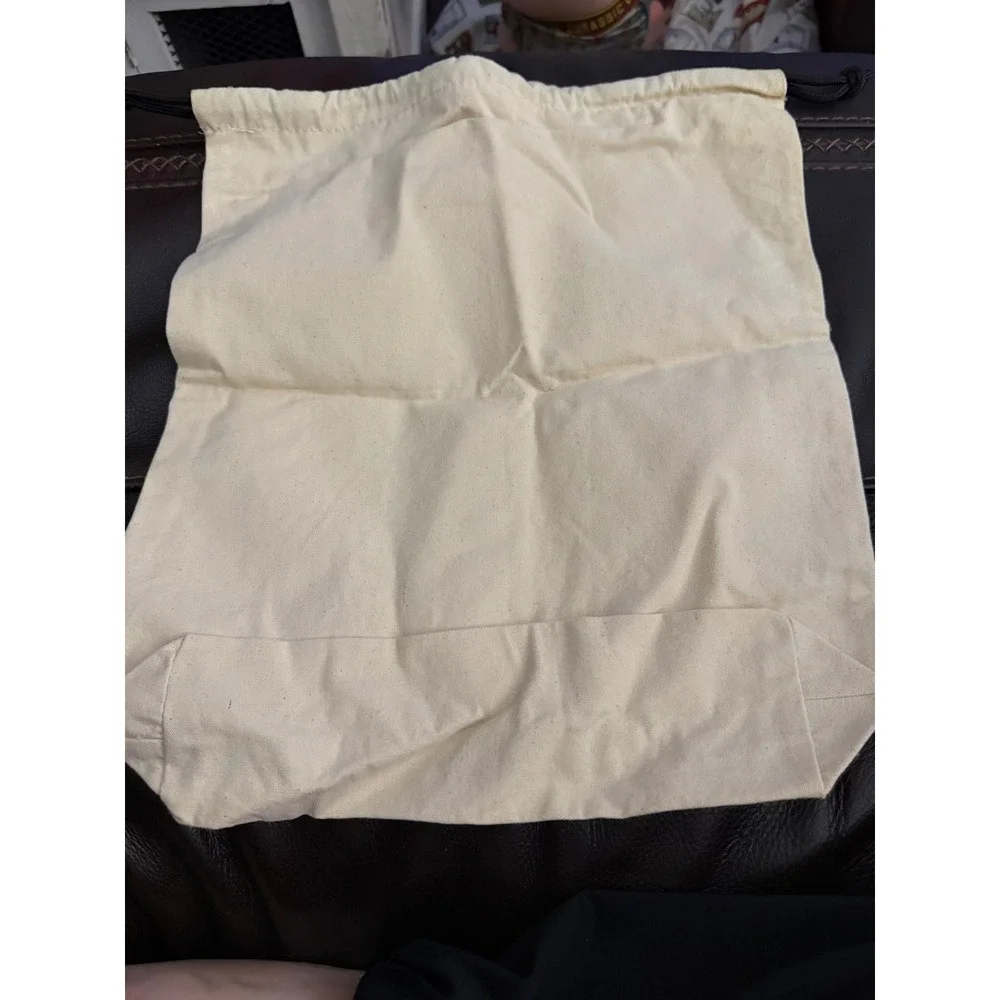 Brighton Wash Me‎ Canvas Laundry Bag Cream Red Heart Travel Drawstring Pouch